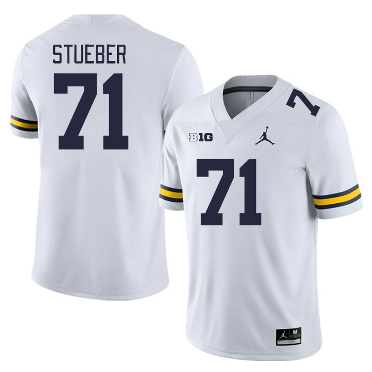 Michigan Wolverines #71 Andrew Stueber College Football Jerseys Stitched Sale-White